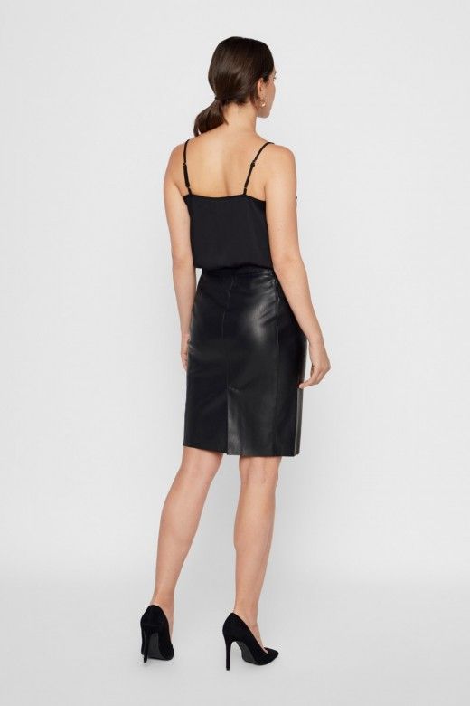 SAIA MULHER BUTTERSIA FAUX LEATHER VERO MODA SAIA MULHER BUTTERSIA FAUX LEATHER VERO MODA