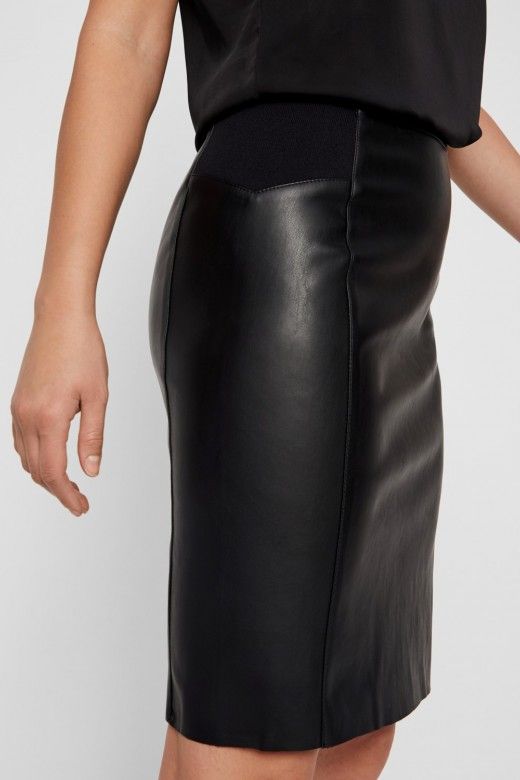 SAIA MULHER BUTTERSIA FAUX LEATHER VERO MODA SAIA MULHER BUTTERSIA FAUX LEATHER VERO MODA