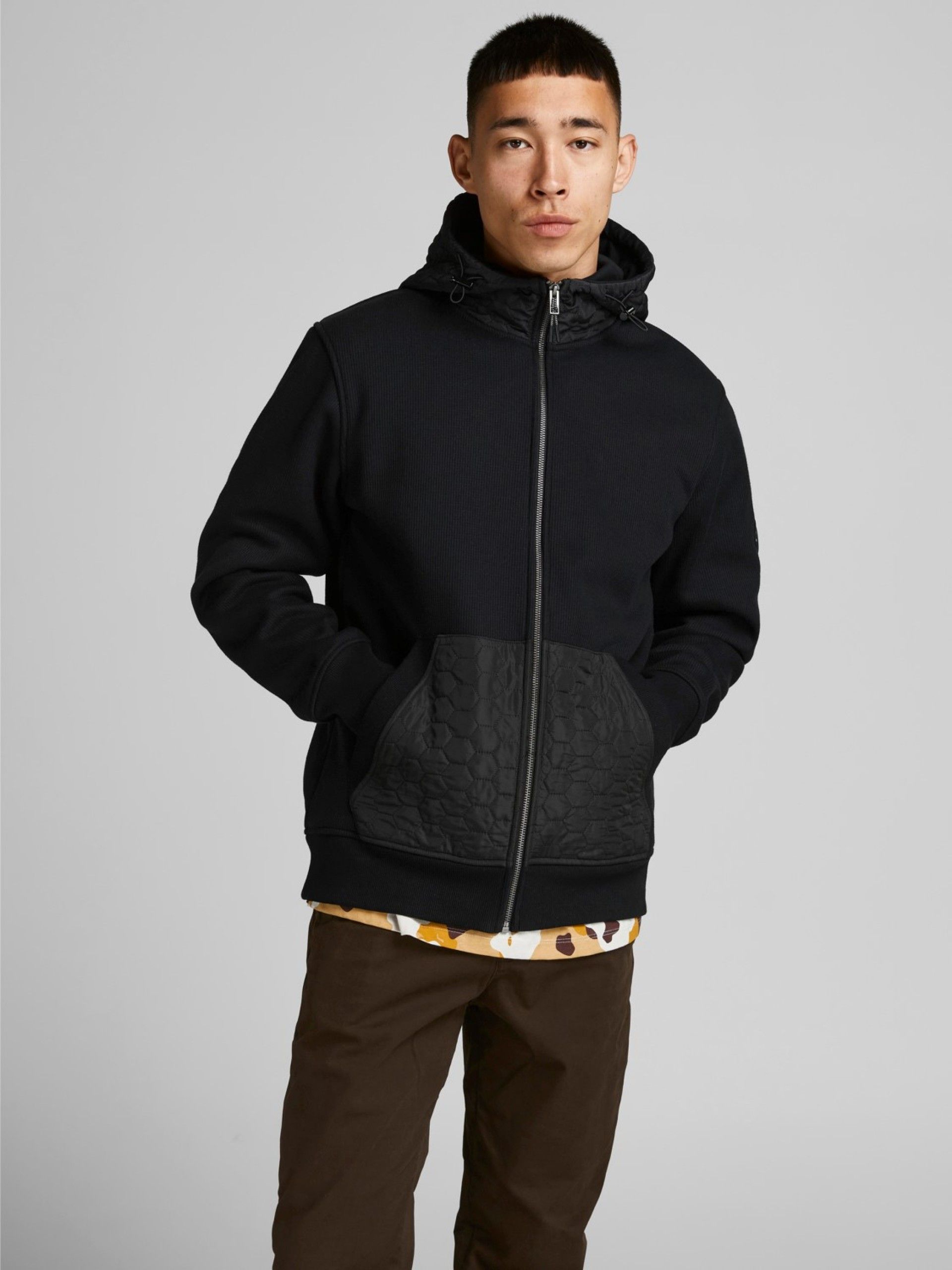 SWEAT ZIP HOMEM CACTUS HOOD JACK JONES