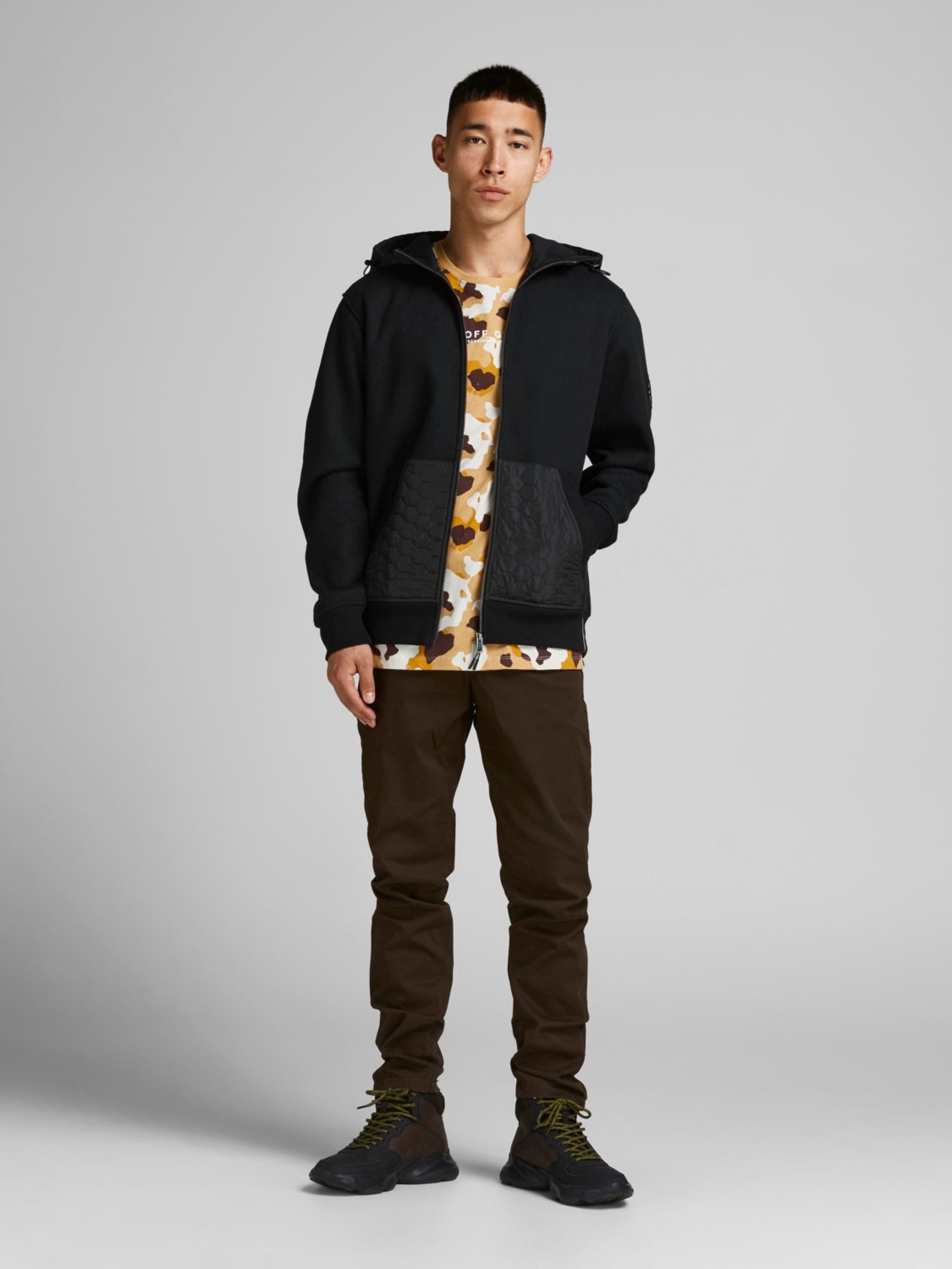 SWEAT ZIP HOMEM CACTUS HOOD JACK JONES