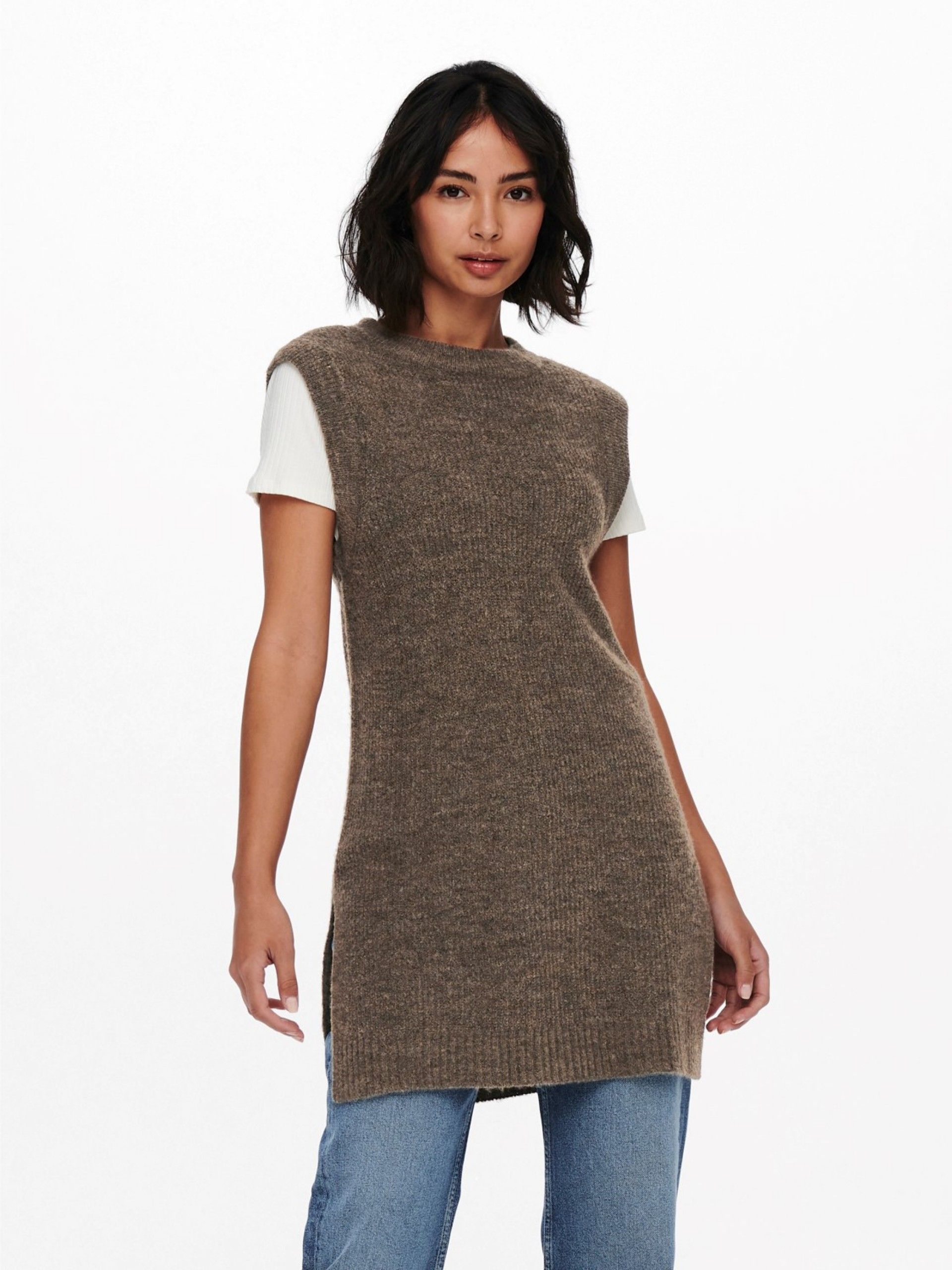 Colete longo em Malha Karinna Only