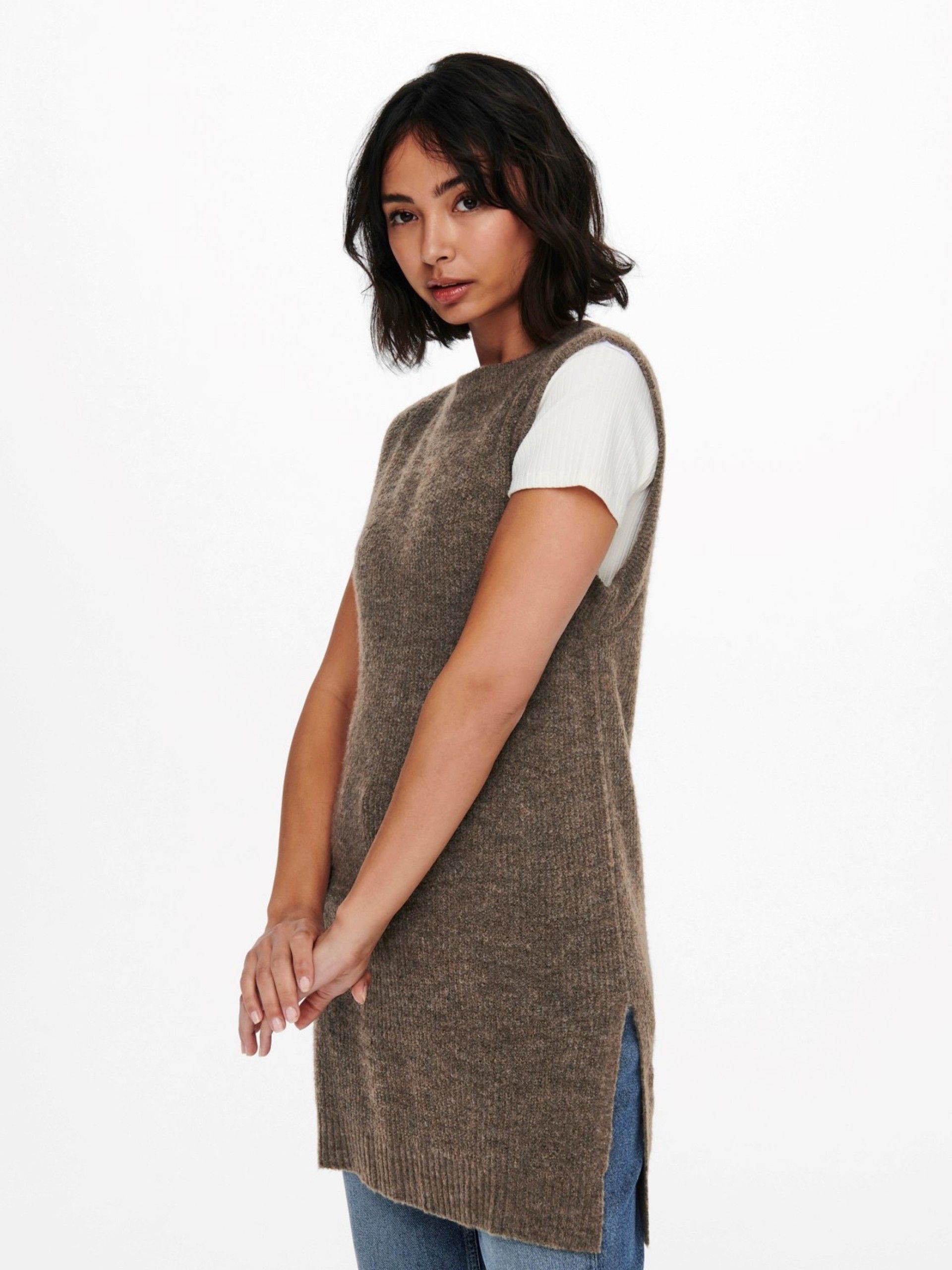 Colete longo em Malha Karinna Only