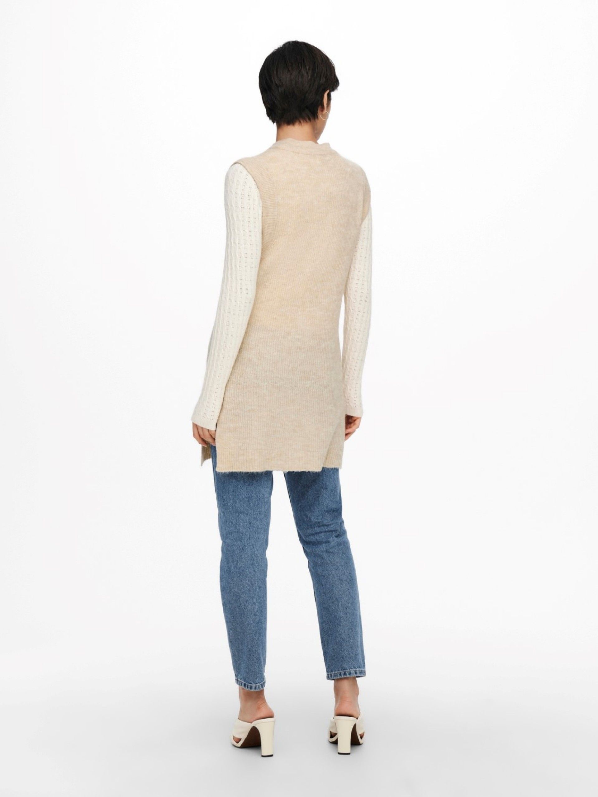 Colete longo em Malha Karinna Only