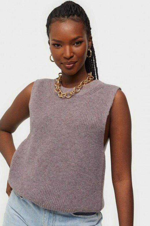 Colete Malha Mulher PARIS ONLY Colete Malha Mulher PARIS ONLY