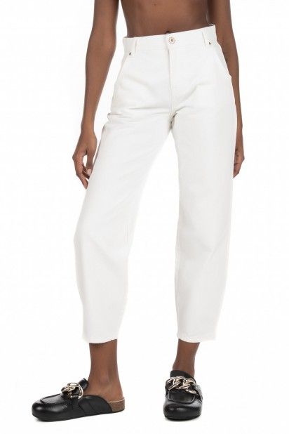 CALÇA MULHER JEANS WHITE CARROT ONLY