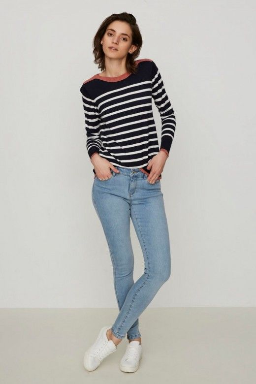 calça Jeans VMODA SEVEN NW Slim zIP calça Jeans VMODA SEVEN NW Slim zIP