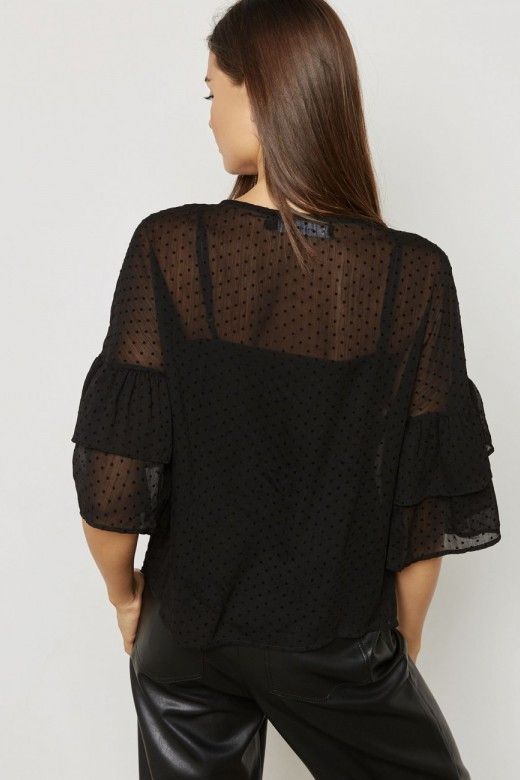 Top VERO MODA FLOCKS 2/4 Frill Top VERO MODA FLOCKS 2/4 Frill