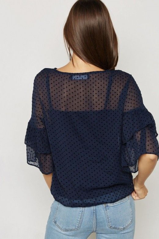 Top VERO MODA FLOCKS 2/4 Frill Top VERO MODA FLOCKS 2/4 Frill