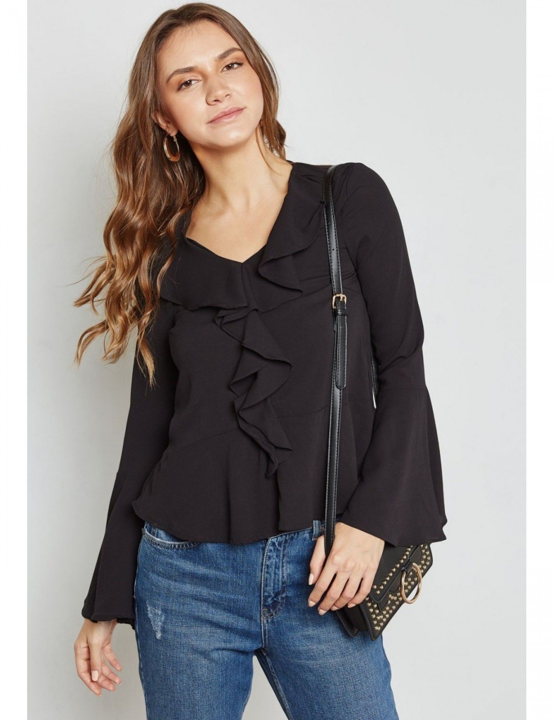 Top VERO MODA NIX Folhos