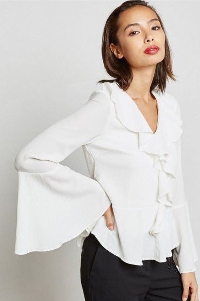 Top VERO MODA NIX Folhos Top VERO MODA NIX Folhos