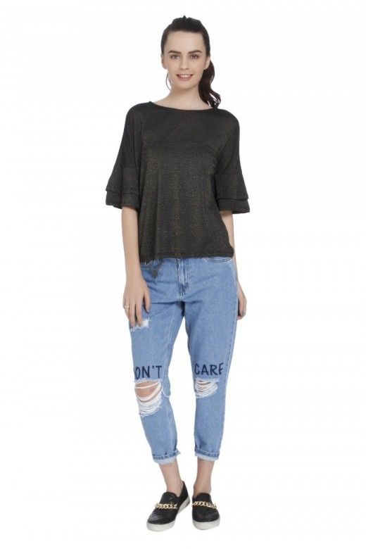 Top ONLY MYRA 2/4 Frill Top ONLY MYRA 2/4 Frill