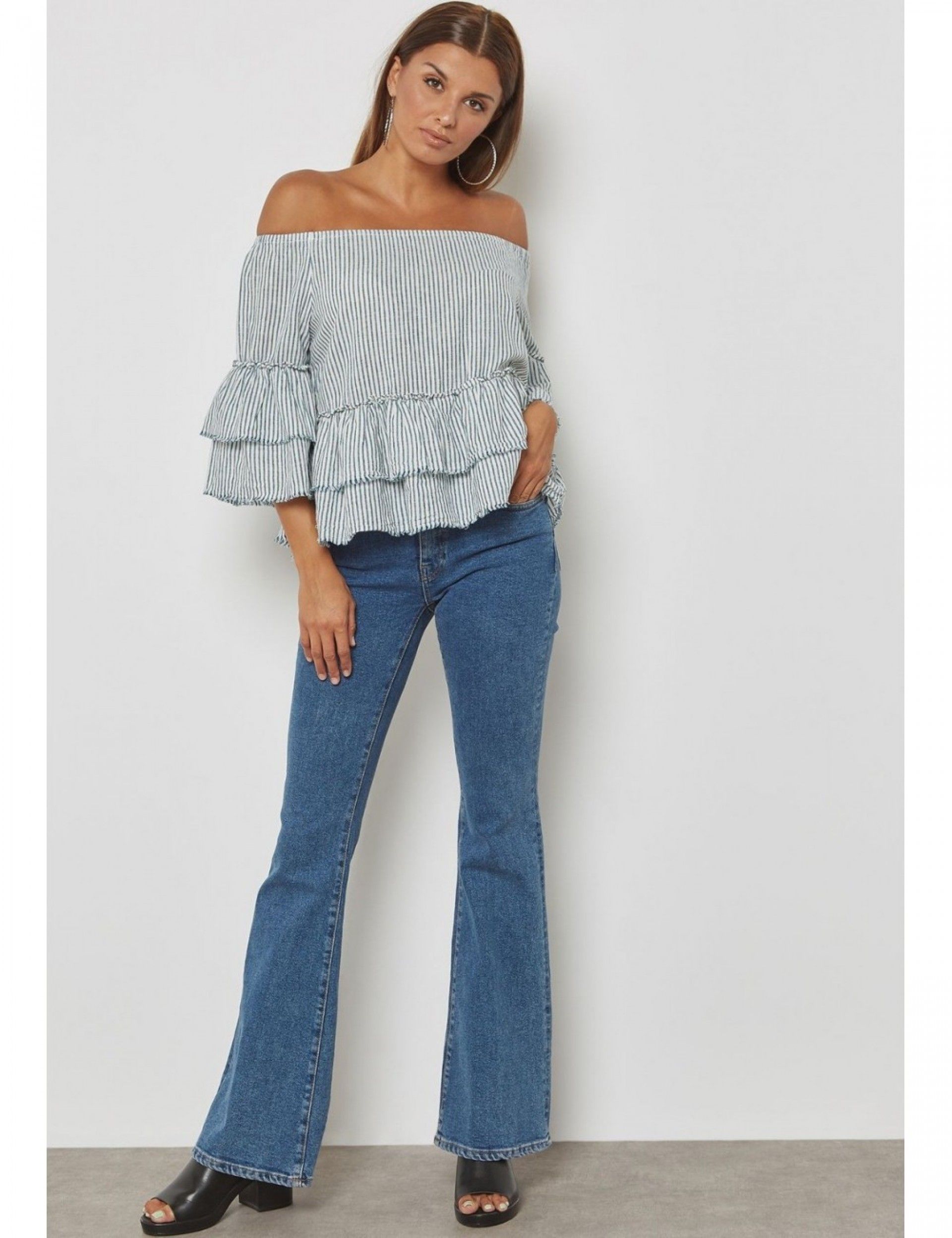 BLUSA MULHER CECILIA 3/4OFFSDHOULD ONLY