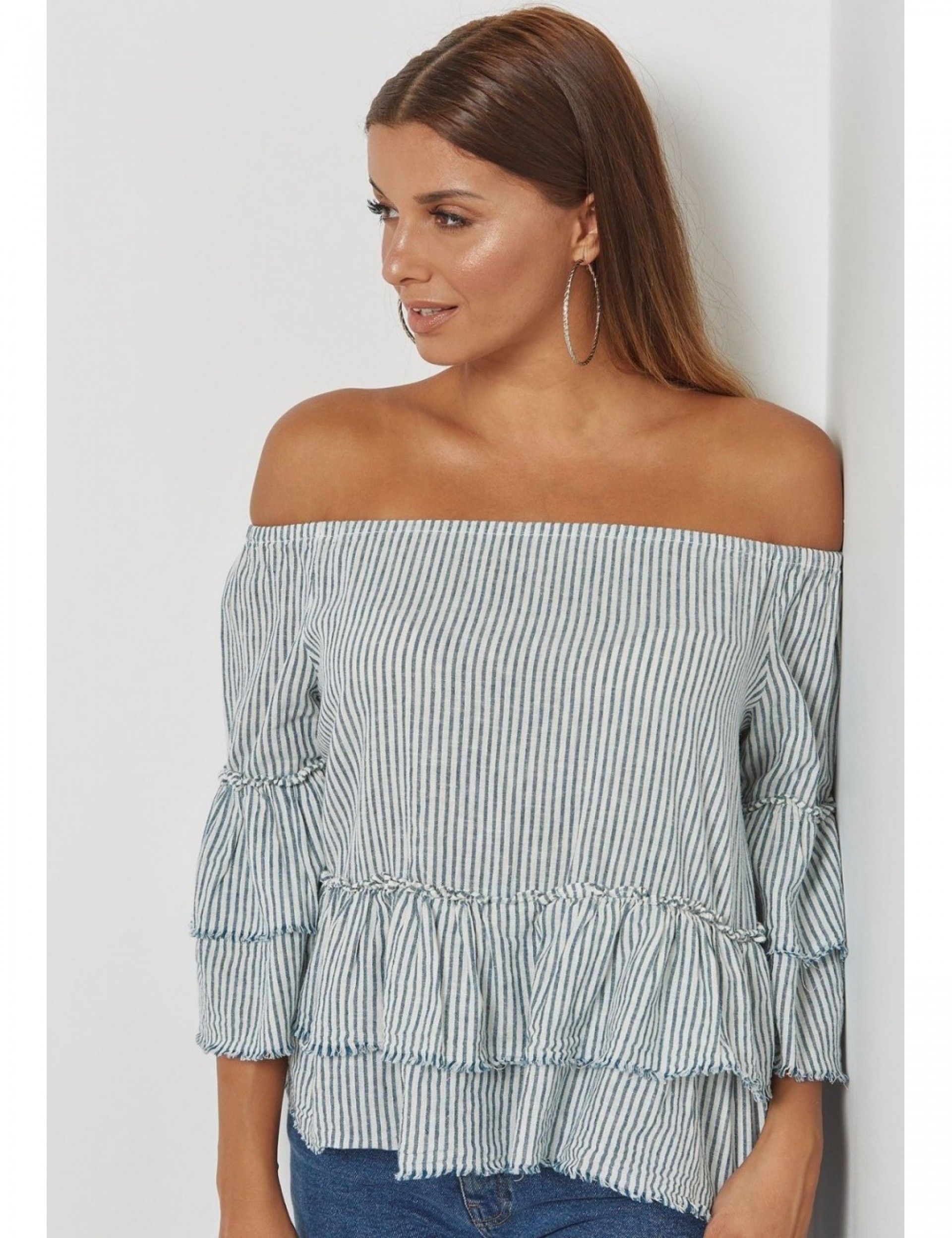 BLUSA MULHER CECILIA 3/4OFFSDHOULD ONLY