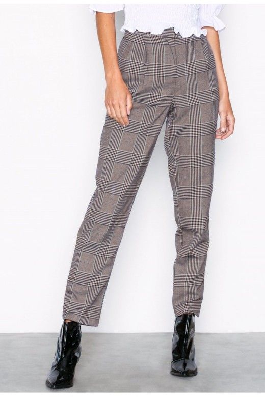 CALÇA MULHER ROSA CHECK OLIVIA ONLY CALÇA MULHER ROSA CHECK OLIVIA ONLY