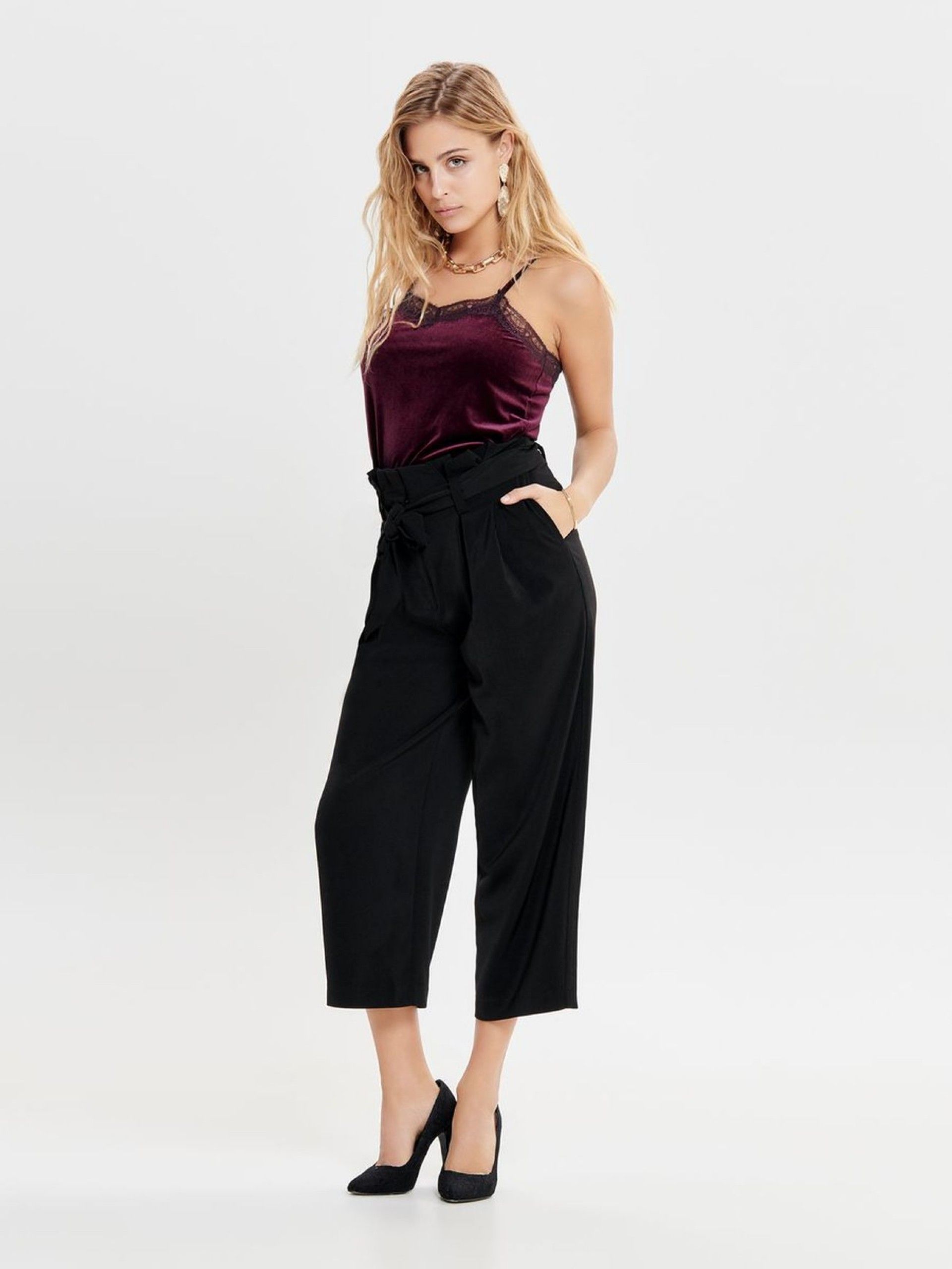 CALÇA MULHER NOORA HW PAPERBAG ONLY