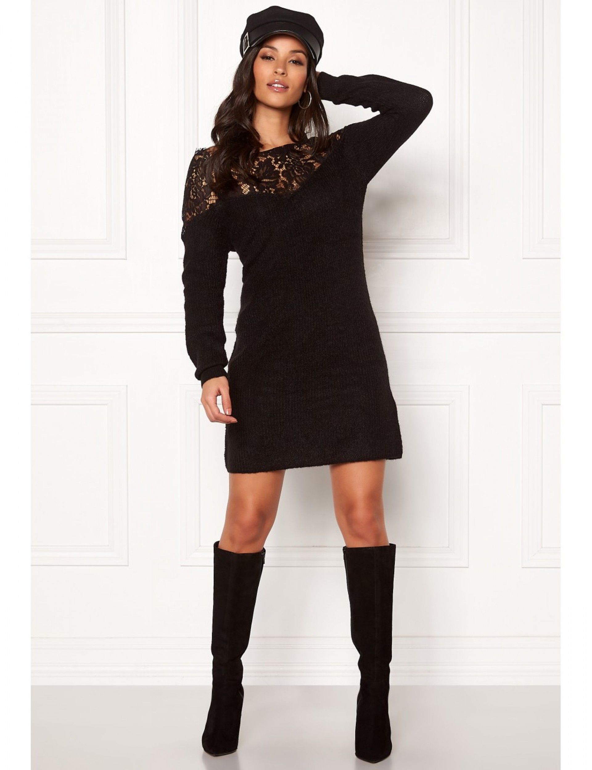 VESTIDO MULHER HANNA ALLY MALHA/RENDA ONLY