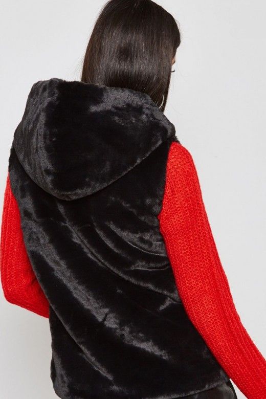 Colete Mulher VIDA Faux Fur Hooded ONLY Colete Mulher VIDA Faux Fur Hooded ONLY