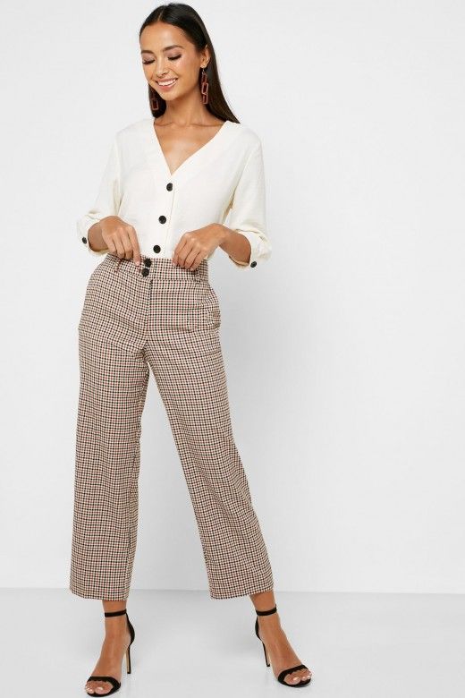 Calça Mulher BEA MID CHECK ONLY Calça Mulher BEA MID CHECK ONLY