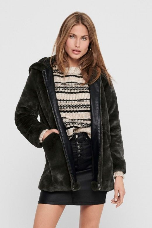 Casaco Mulher MALOU FAUX FUR ONLY Casaco Mulher MALOU FAUX FUR ONLY