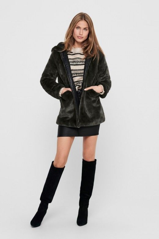 Casaco Mulher MALOU FAUX FUR ONLY Casaco Mulher MALOU FAUX FUR ONLY