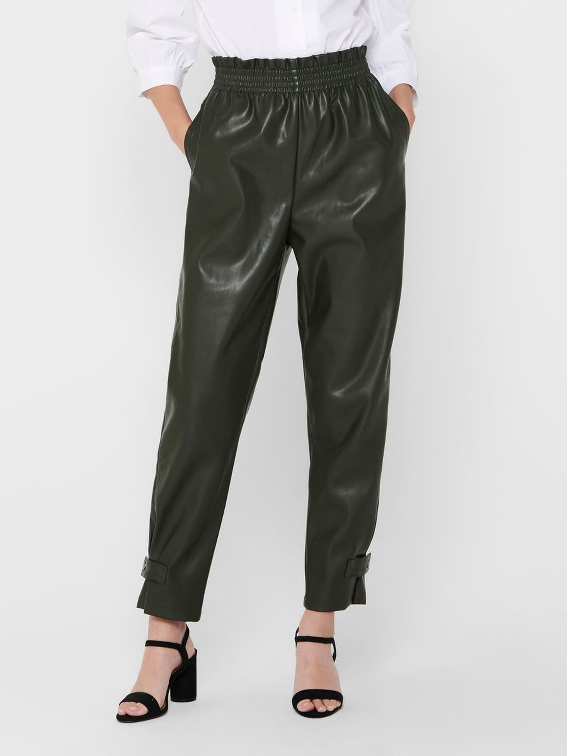 Calça Mulher DAVINA FAUX LEATHER ONLY