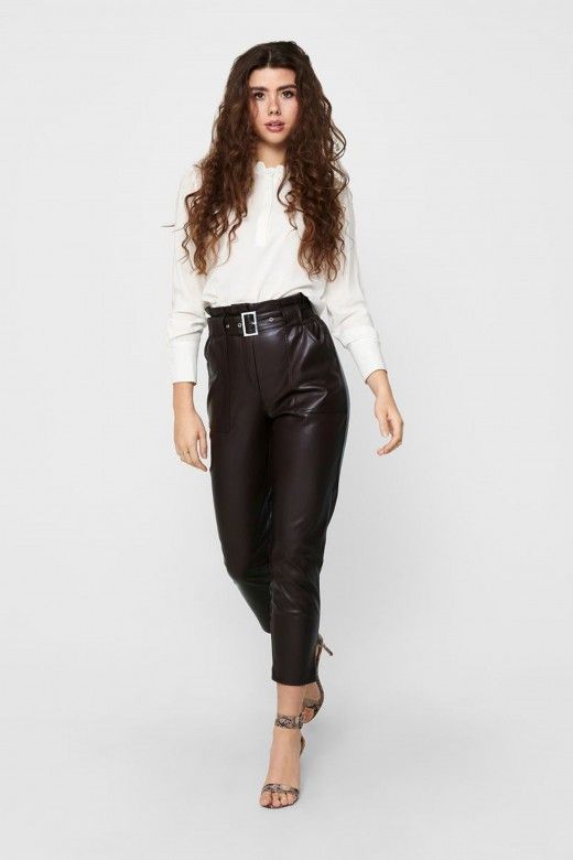 Calça Mulher BRIONY-DIONNE FAUX LEATHER ONLY