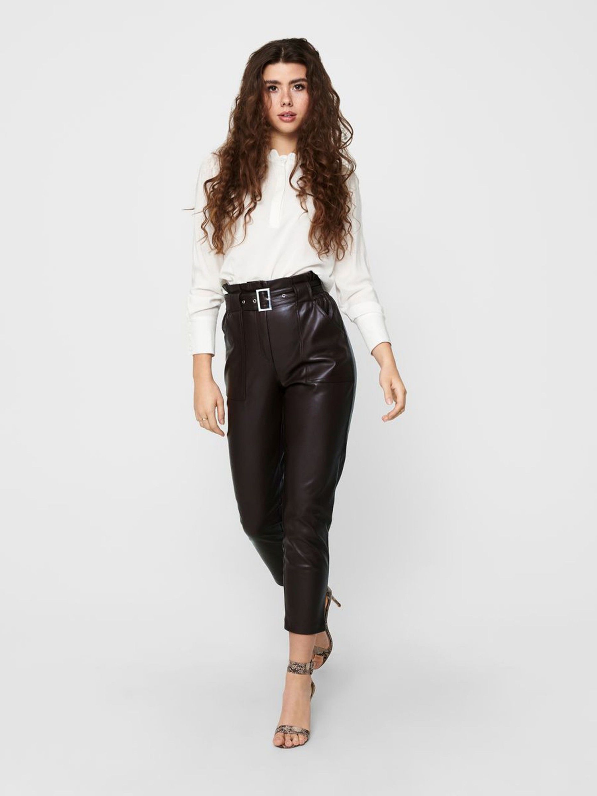 Calça Mulher BRIONY-DIONNE FAUX LEATHER ONLY