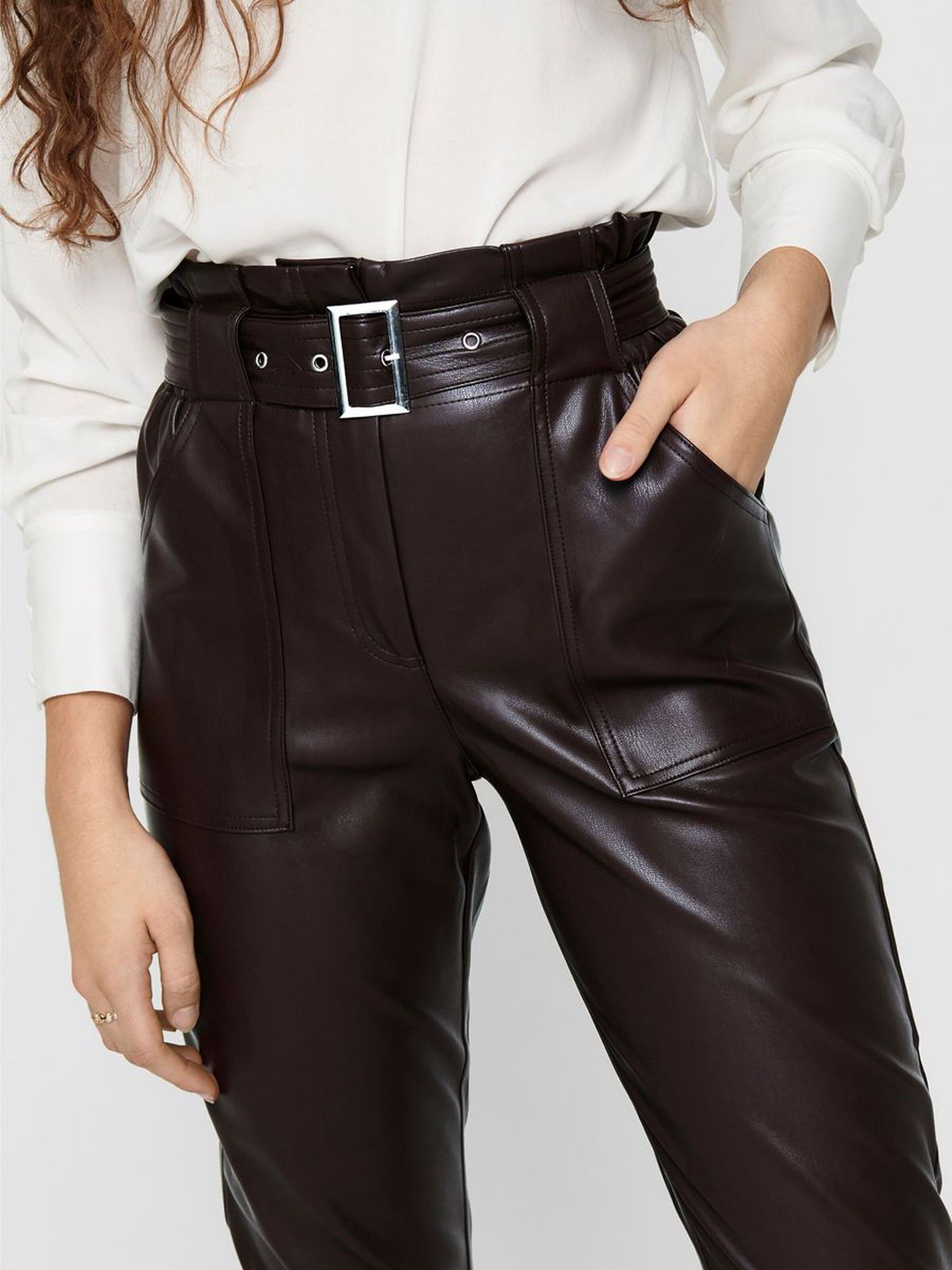 Calça Mulher BRIONY-DIONNE FAUX LEATHER ONLY