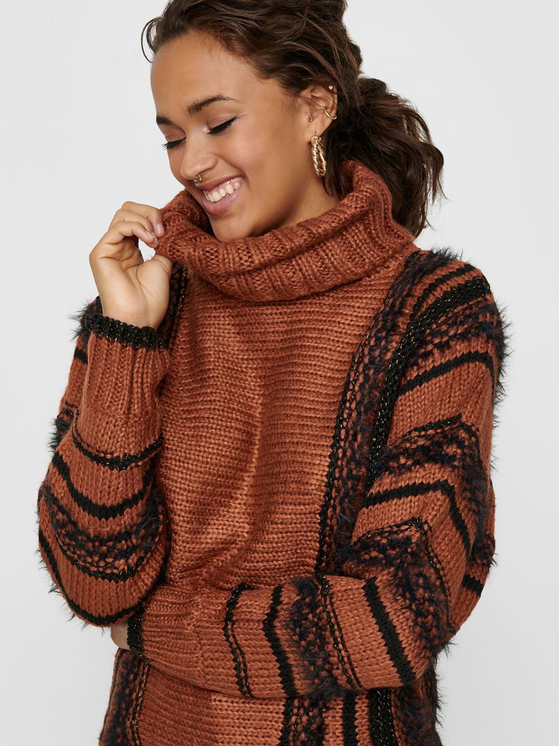 Camisola Mulher LYLA HIGHNECK GLITTER ONLY