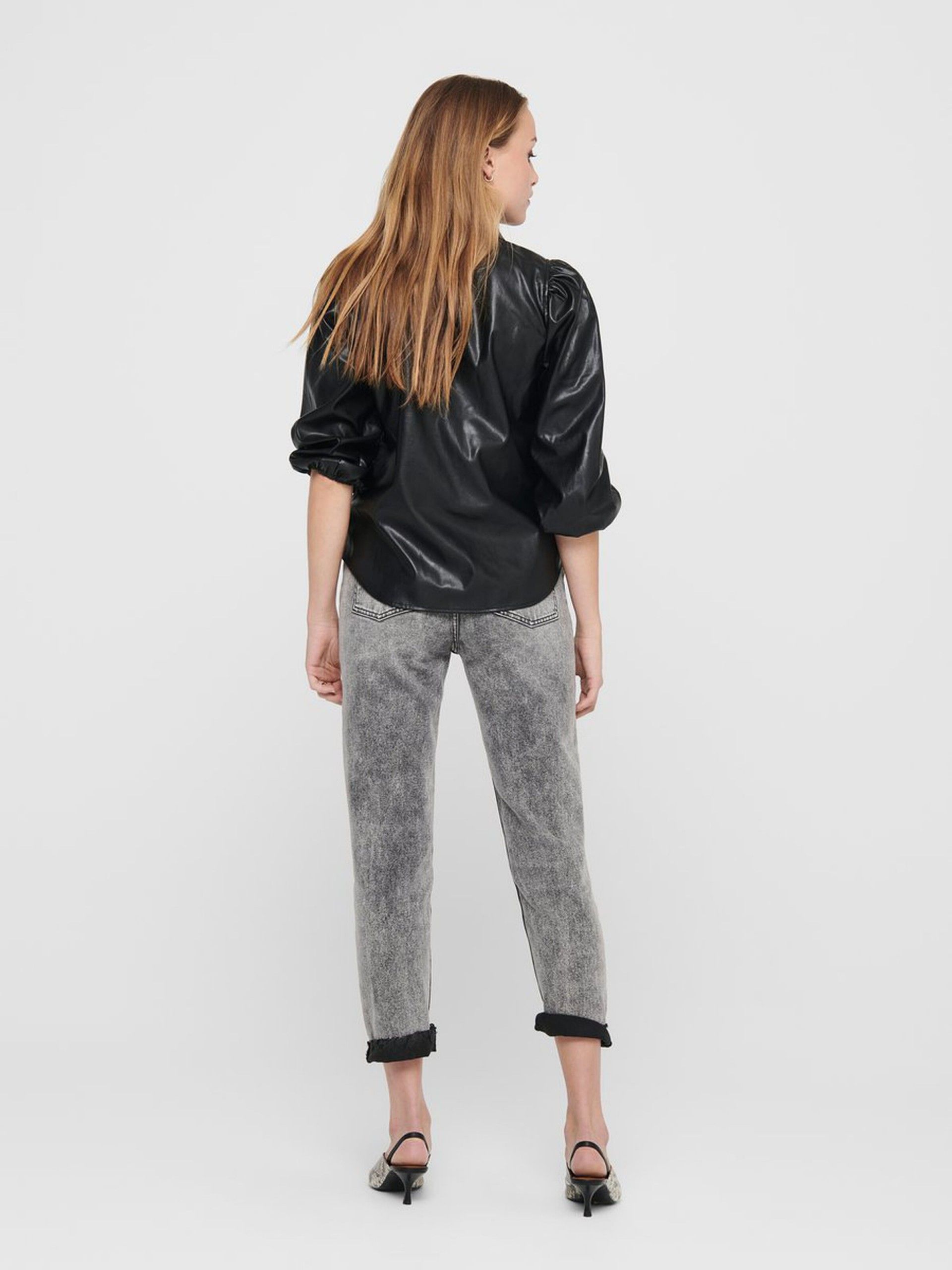 Blusa Mulher JIL-RONYA PUFF FAUX LEATHER ONLY