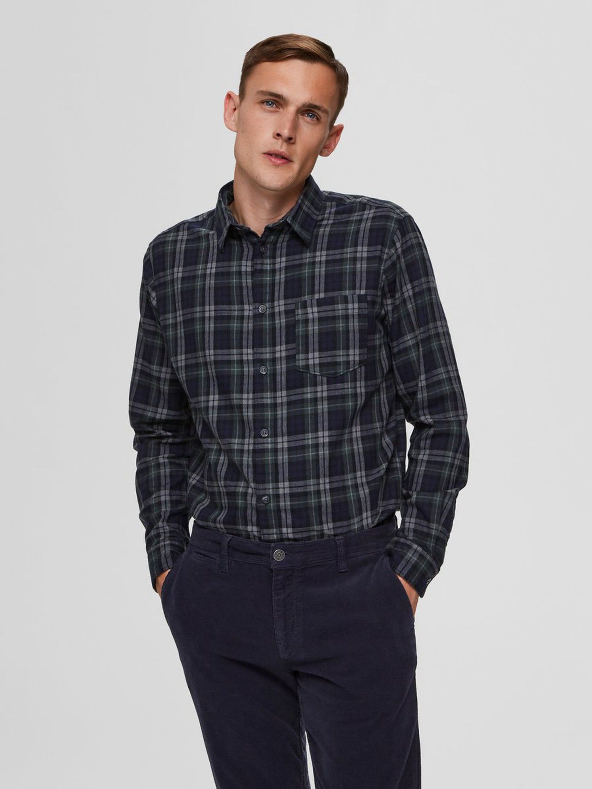 Camisa Homem REGMATTHEW Xadrez SELECTED