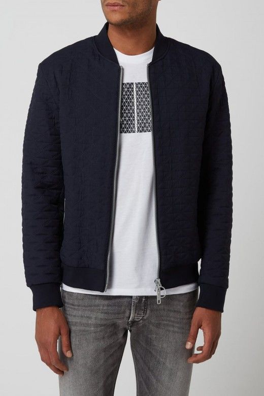 CASACO HOMEM BOMBER WITH QUILTED MORATO - MMCO00666.1