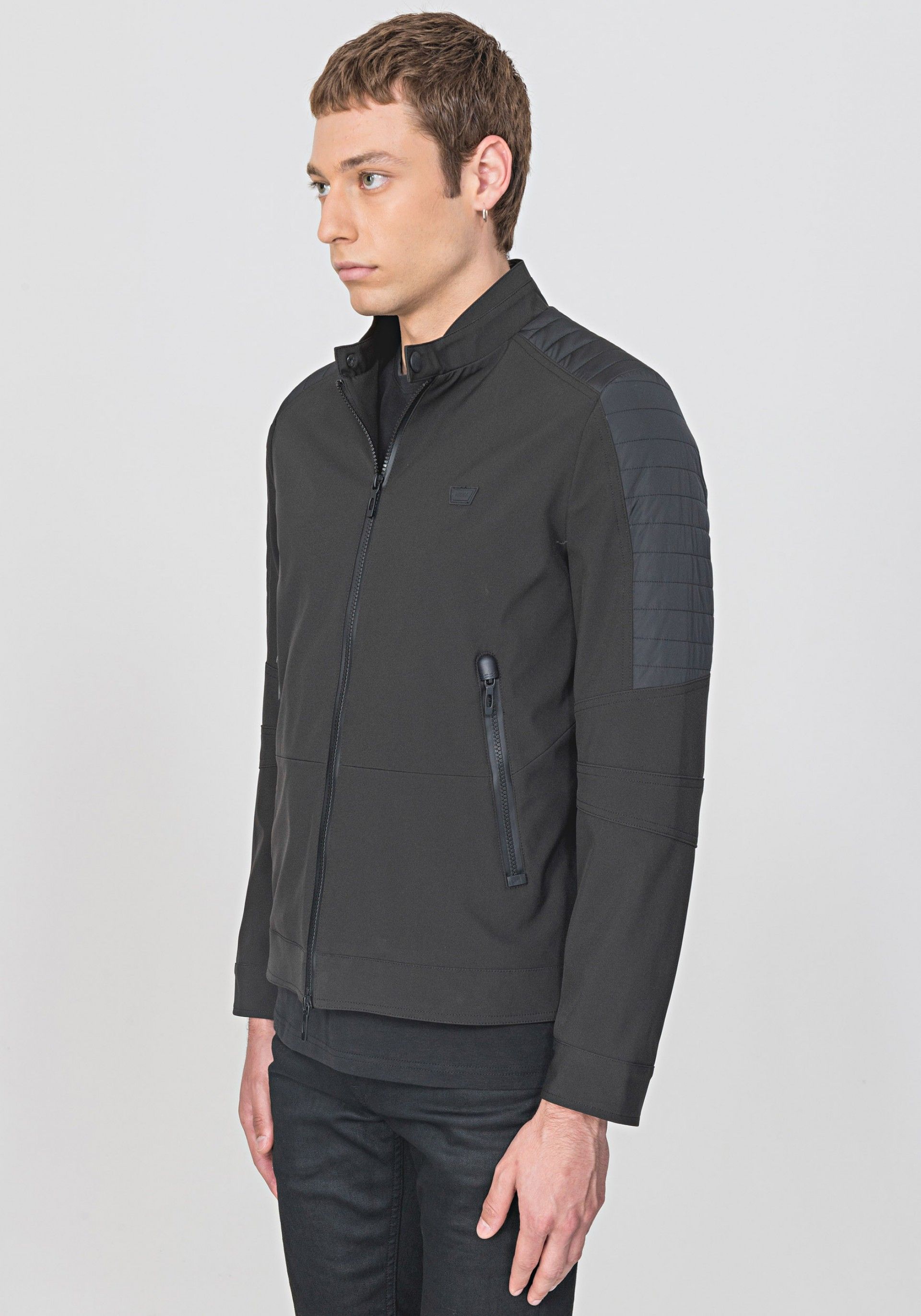 CASACO HOMEM BIKER SLIM LOGO MORATO