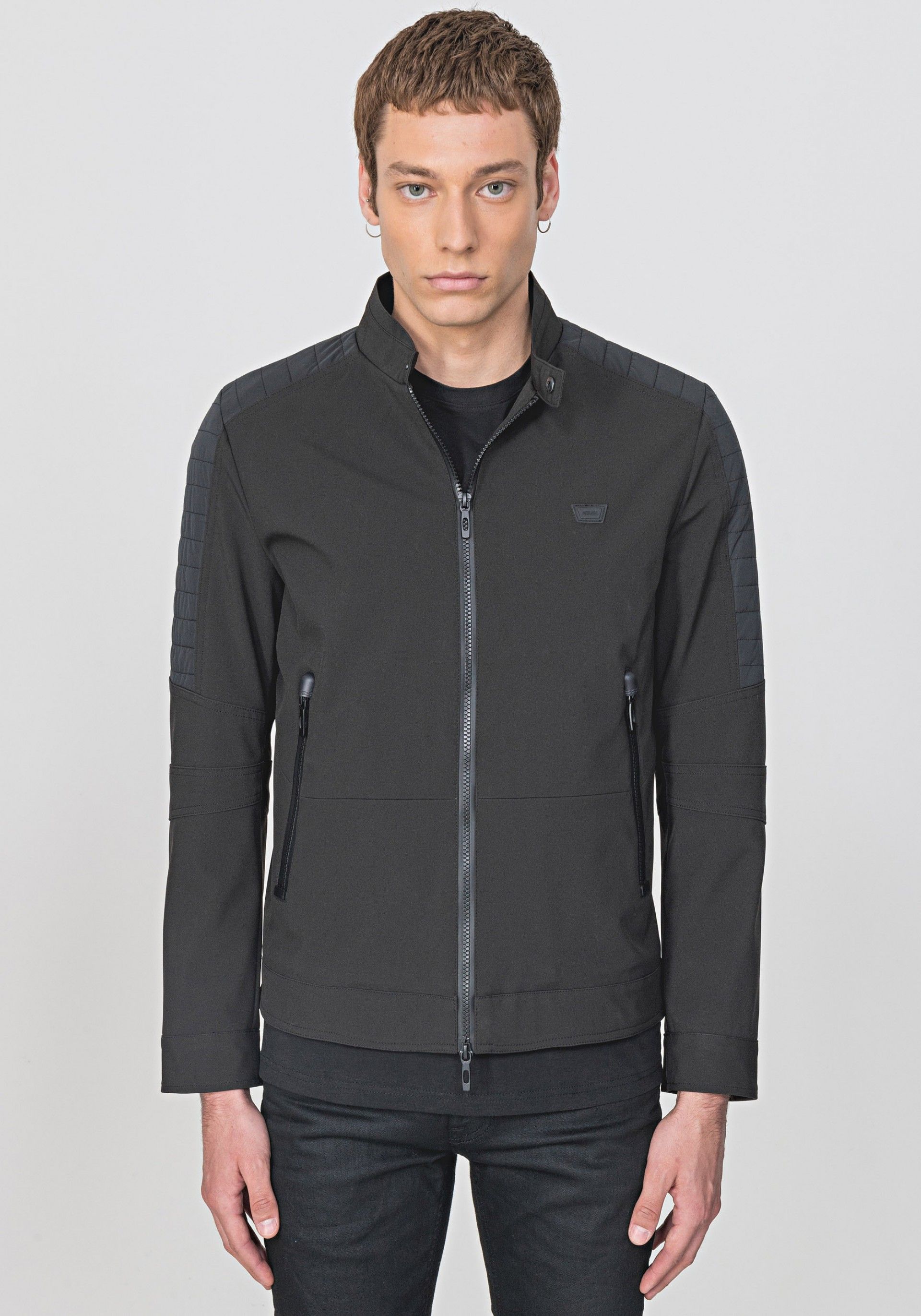 CASACO HOMEM BIKER SLIM LOGO MORATO