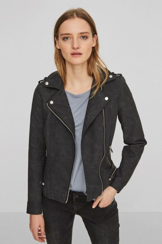 CASACO MULHER WORLD FAUX LEATHER CURTO PMU-M VERO MODA CASACO MULHER WORLD FAUX LEATHER CURTO PMU-M VERO MODA