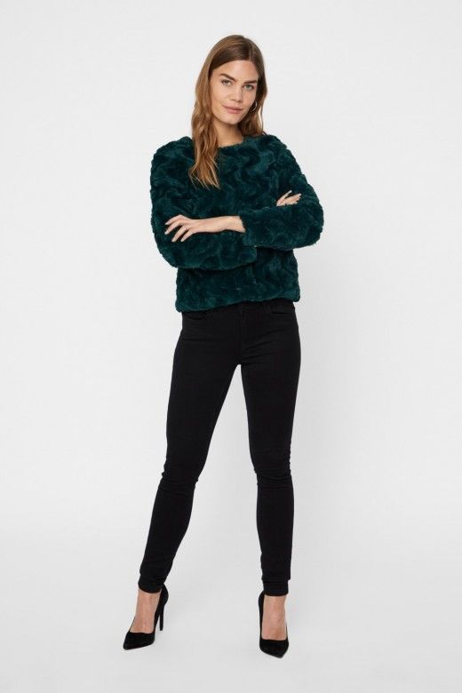 Casaco Mulher Pelo Curto CURL VERO MODA Casaco Mulher Pelo Curto CURL VERO MODA