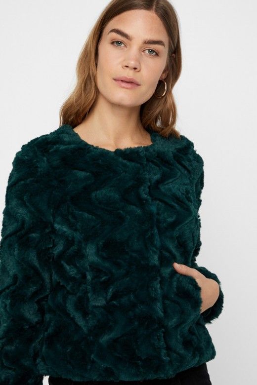Casaco Mulher Pelo Curto CURL VERO MODA Casaco Mulher Pelo Curto CURL VERO MODA