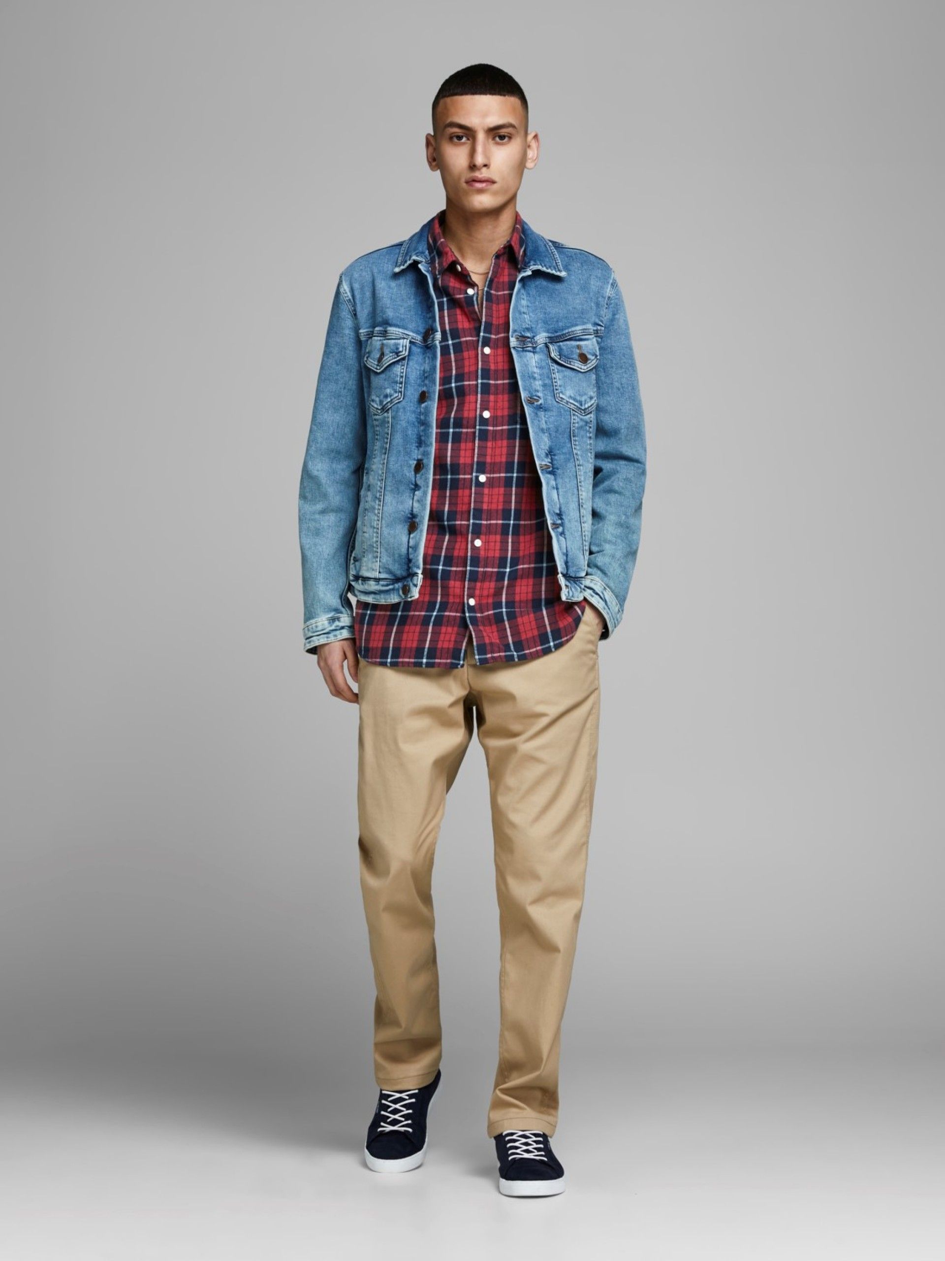 Camisa Homem JAKE Xadrez S/Fit Jack & Jones