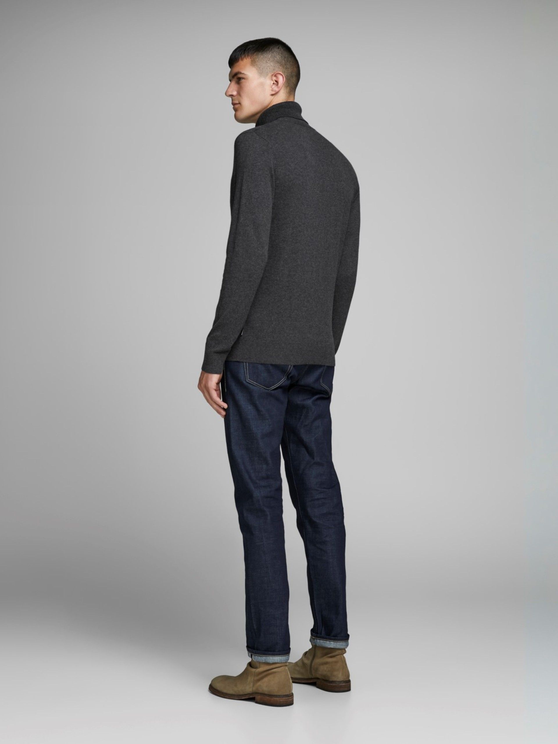 Malha Homem Gola Alta Emil Roll Jack Jones