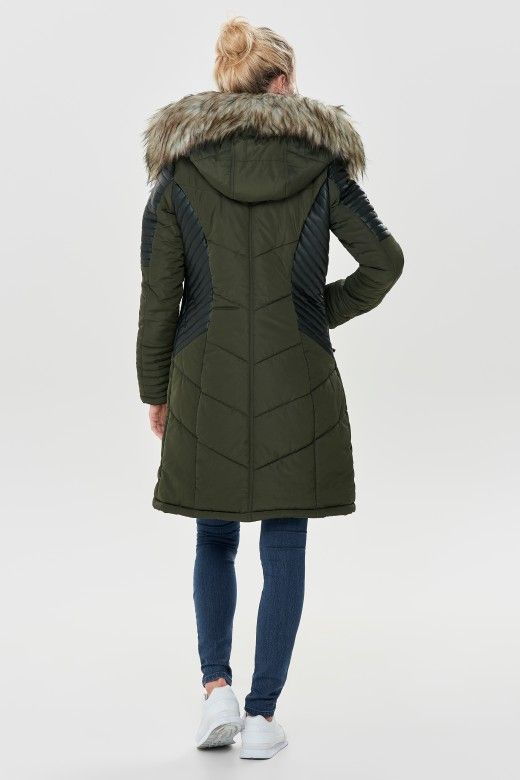 Casaco Mulher LINETTE FUR HOOD NYLON ONLY Casaco Mulher LINETTE FUR HOOD NYLON ONLY