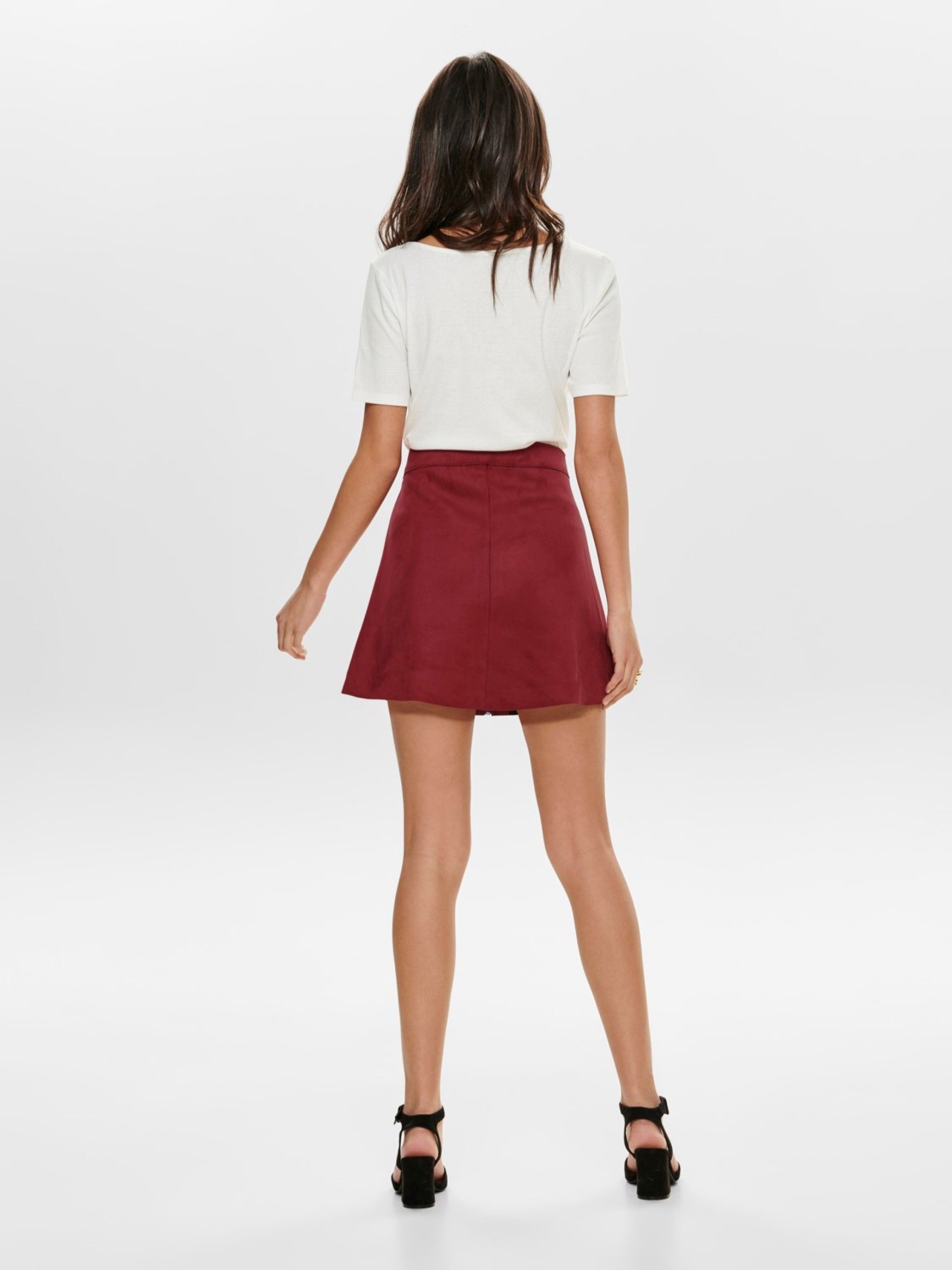 Saia Mulher EA FAUX SUEDE Bomded ONLY