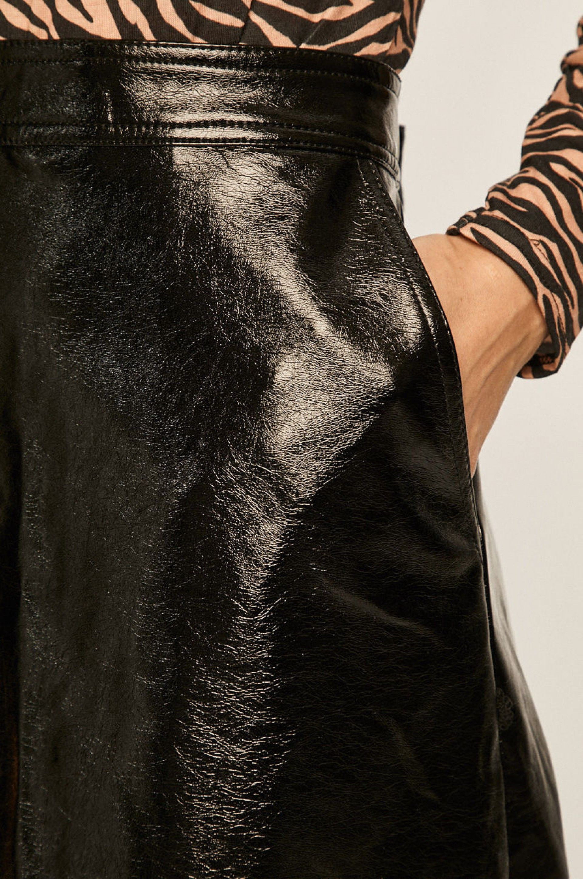 Saia Mulher BELLA GLAZED FauxLeather ONLY