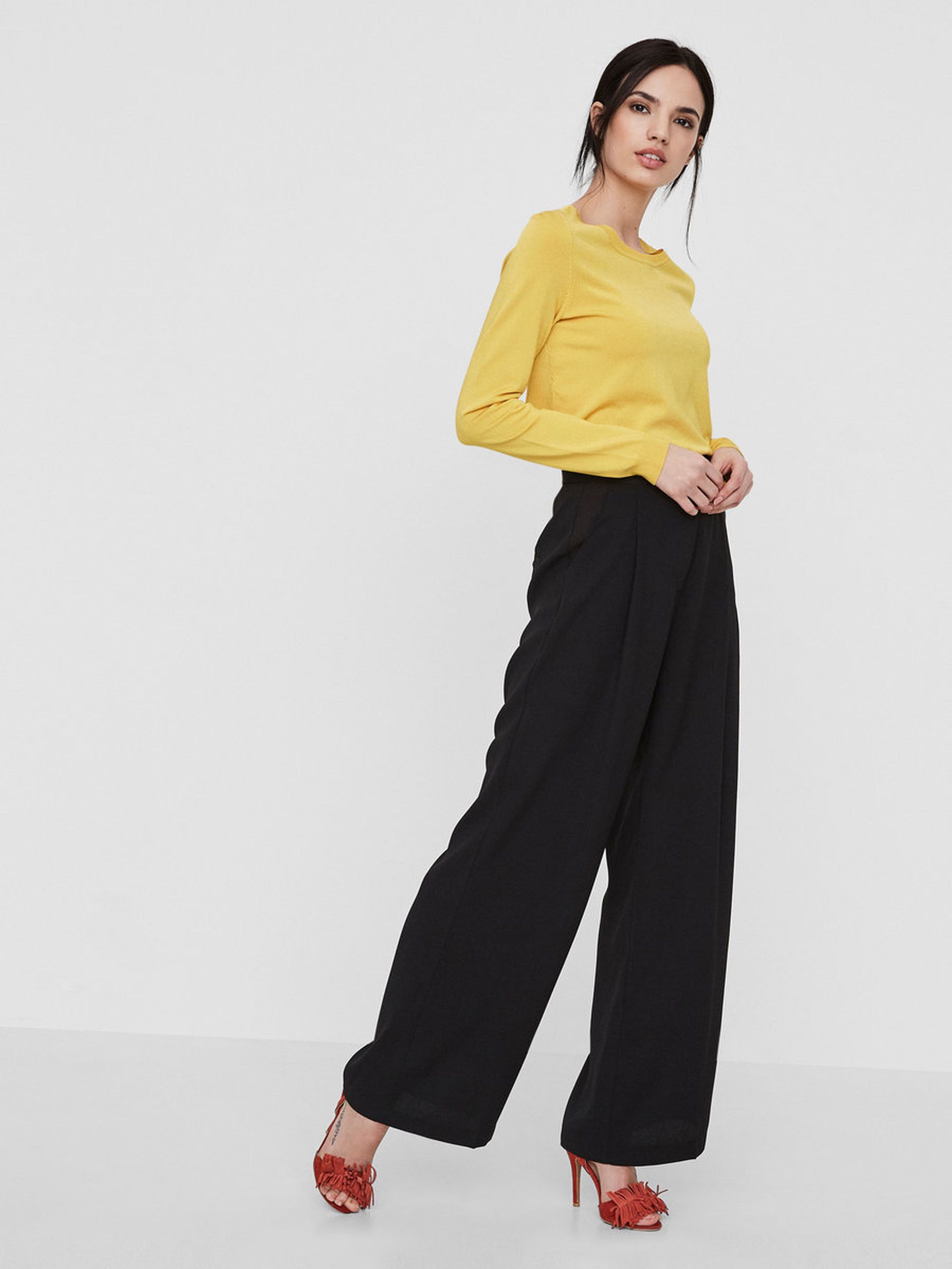 Calça MULHER LANJULI HW LONG WIDE VERO MODA