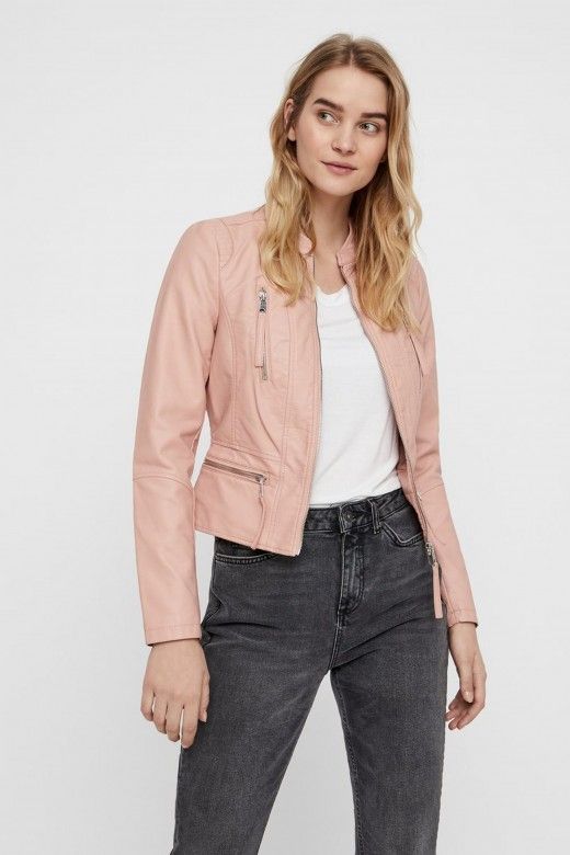 BLUSAO MULHER LEKSIFAVO SHORT FAUX LEATHER VERO MODA BLUSAO MULHER LEKSIFAVO SHORT FAUX LEATHER VERO MODA
