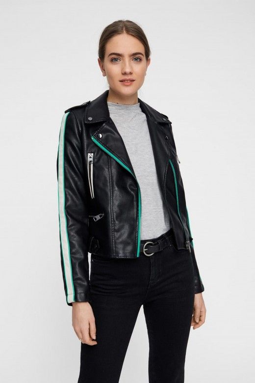 BLUSAO MULHER INA CURTO FAUX LEATHER VERO MODA BLUSAO MULHER INA CURTO FAUX LEATHER VERO MODA