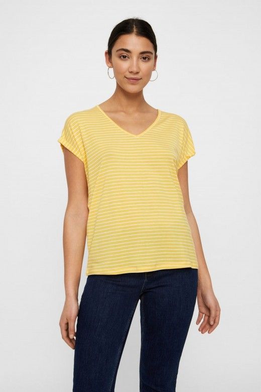 TOP MULHER MAVA STRIPE V VERO MODA TOP MULHER MAVA STRIPE V VERO MODA