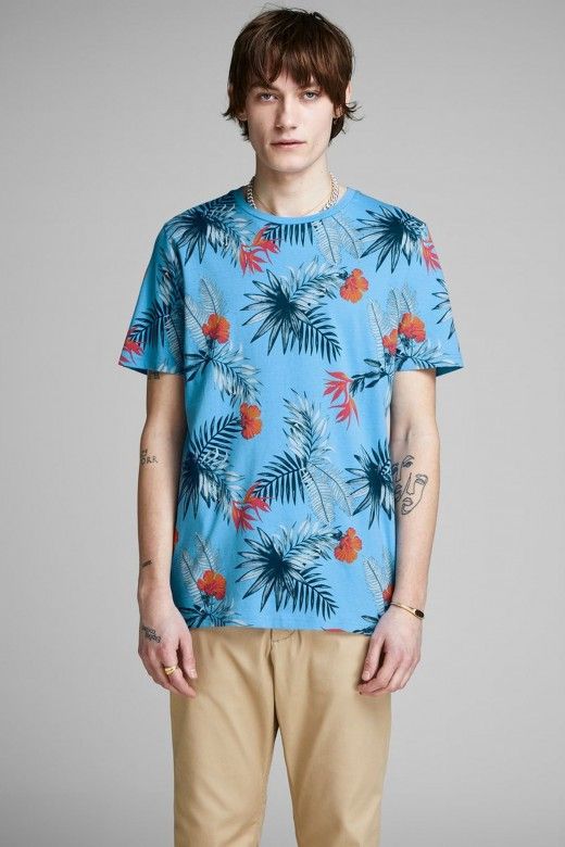 T-SHIRT HOMEM LEAF FLORAL JACK JONES T-SHIRT HOMEM LEAF FLORAL JACK JONES