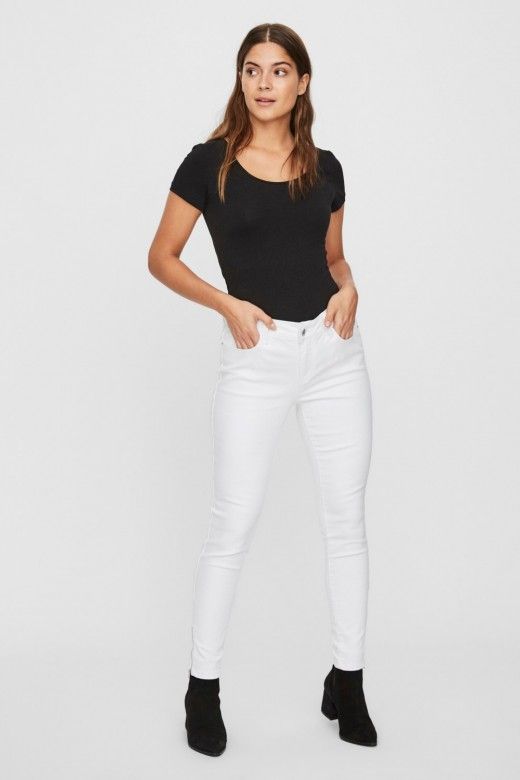 Calça Mulher HOT SEVEN SLIM ZIP VERO MODA Calça Mulher HOT SEVEN SLIM ZIP VERO MODA