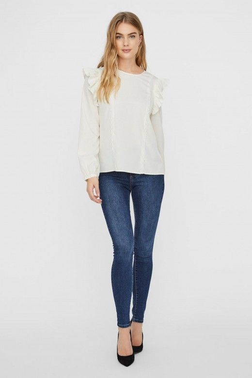 Top Mulher INEZ LS FRIL VERO MODA Top Mulher INEZ LS FRIL VERO MODA