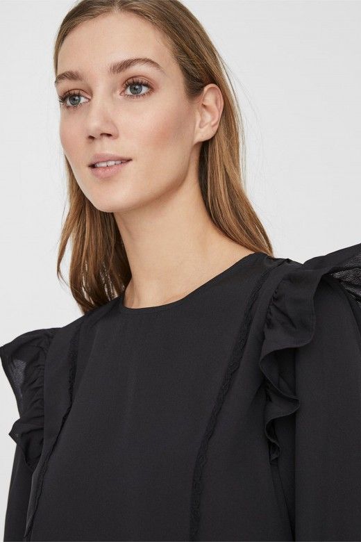 Top Mulher INEZ LS FRIL VERO MODA Top Mulher INEZ LS FRIL VERO MODA